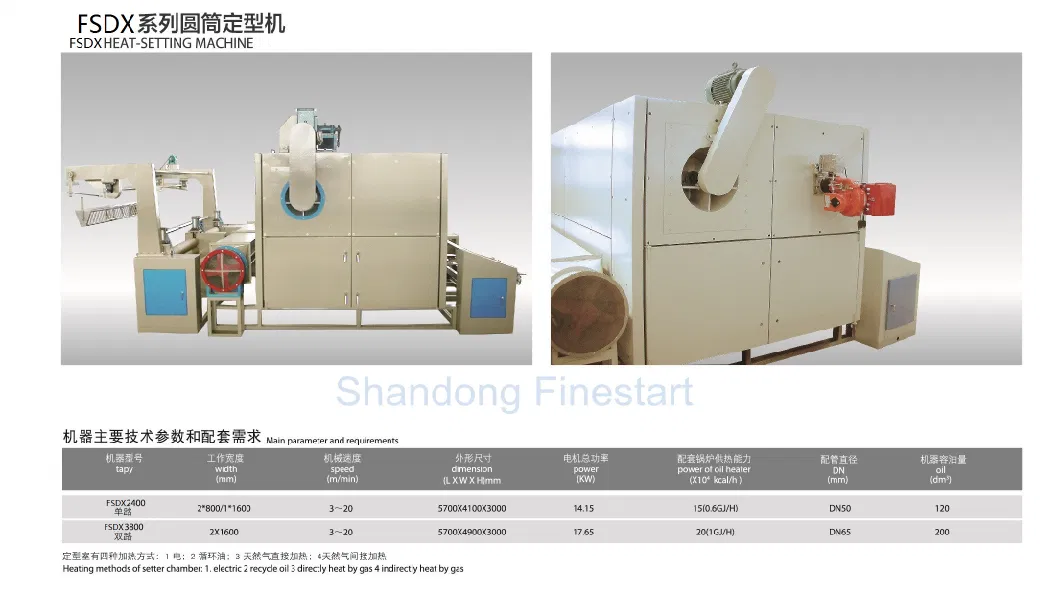 Textile Heat Setting Machine for Chemical Fiber Textile Machinery