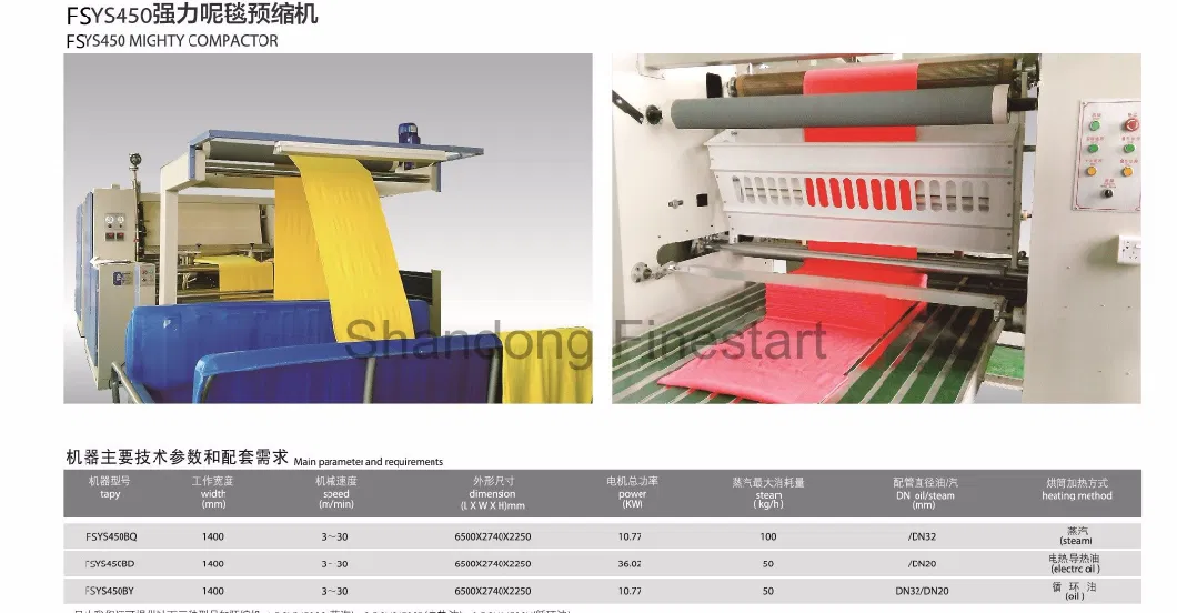 Single Pass or Double Pass Tubular Compactor for Tubular Fabric Compacting or Pre-Shrinking