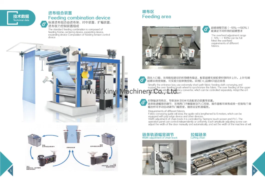 Flannelette Drying and Setting Use Steam Heating System Textile Stenter Machine for Finishing